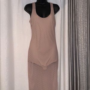 Tan sheer dress